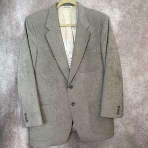 Vintage Golden‎ House by Kingsridge Men's Faux Suede Gray Blazer Size 42